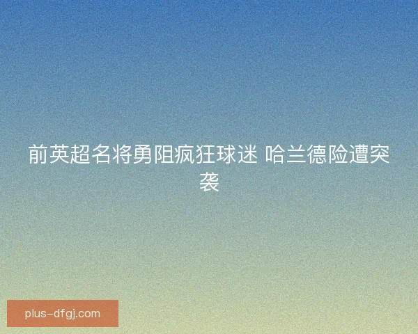 前英超名将勇阻疯狂球迷 哈兰德险遭突袭